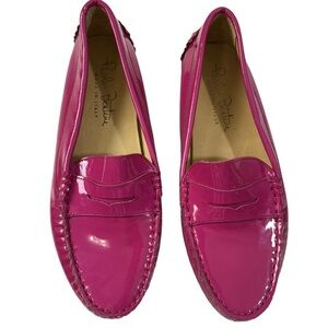 Authentic Paolo Bentini Italian Loafers in hot pink size 38
